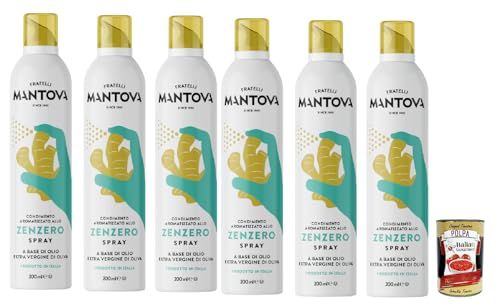 SPRAYLEGGERO Natives Olivenöl Extra Aromatisiert mit Ingwer 6x 200 ml - durch die Praktische Sprühflasche Können Sie bis zu 90% des Öls Einsparen + Italian Gourmet polpa 400g SPRAYLEGGERO Natives Olivenöl Extra Aromatisiert mit Ingwer 6x 200 ml - durch die Praktische Sprühflasche Können Sie bis zu 90% des Öls Einsparen + Italian Gourmet polpa 400g von Italian Gourmet E.R.