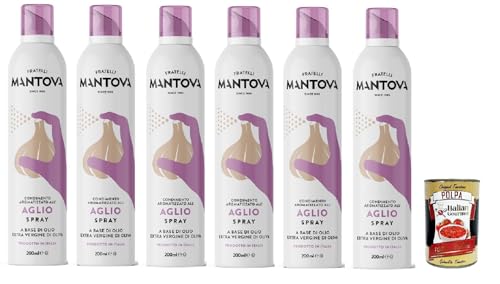 SPRAYLEGGERO Natives Olivenöl Extra Aromatisiert mit Knoblauch 6x 200 ml - durch die Praktische Sprühflasche Können Sie bis zu 90% des Öls Einsparen + Italian Gourmet polpa 400g SPRAYLEGGERO Natives Olivenöl Extra Aromatisiert mit Knoblauch 6x 200 ml - durch die Praktische Sprühflasche Können Sie bis zu 90% des Öls Einsparen + Italian Gourmet polpa 400g von Italian Gourmet E.R.