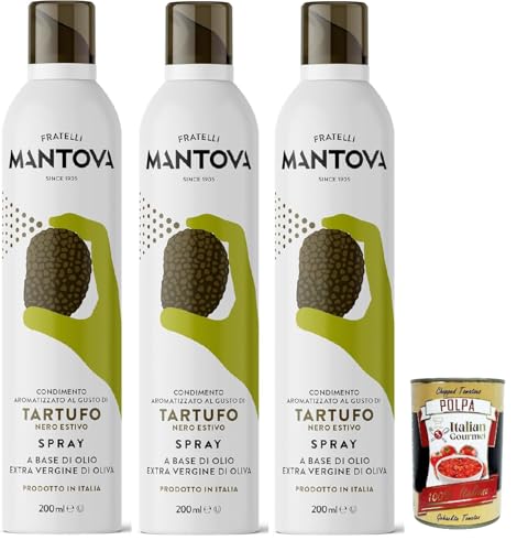 SPRAYLEGGERO Natives Olivenöl Extra Aromatisiert mit Schwarzer Trüffel 3x 200 ml - durch die Praktische Sprühflasche Können Sie bis zu 90% des Öls Einsparen + Italian Gourmet polpa 400g SPRAYLEGGERO Natives Olivenöl Extra Aromatisiert mit Schwarzer Trüffel 3x 200 ml - durch die Praktische Sprühflasche Können Sie bis zu 90% des Öls Einsparen + Italian Gourmet polpa 400g von Italian Gourmet E.R.