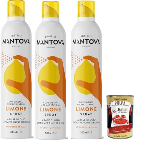 SPRAYLEGGERO Natives Olivenöl Extra Aromatisiert mit Zitrone 3x 200 ml - durch die Praktische Sprühflasche Können Sie bis zu 90% des Öls Einsparen + Italian Gourmet polpa 400g SPRAYLEGGERO Natives Olivenöl Extra Aromatisiert mit Zitrone 3x 200 ml - durch die Praktische Sprühflasche Können Sie bis zu 90% des Öls Einsparen + Italian Gourmet polpa 400g von Italian Gourmet E.R.