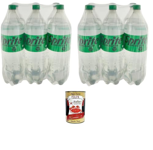 SPRITE DRINK ZERO FLASCHE Zitronengetränk Limette 1,5Lt kohlensäurehaltiges Getränk alkoholfreies Getränk zuckerfrei soft drink 12 X 1,5 LT + Italian Gourmet polpa 400g von Italian Gourmet E.R.