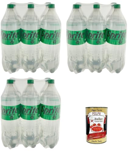 SPRITE DRINK ZERO FLASCHE Zitronengetränk Limette 1,5Lt kohlensäurehaltiges Getränk alkoholfreies Getränk zuckerfrei soft drink 18 X 1,5 LT + Italian Gourmet polpa 400g von Italian Gourmet E.R.