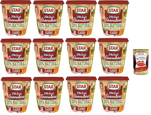 STAR Il Mio Brodo Granulare 100% Naturale Classico, 12x 150 g, reich an Geschmack, palmölfrei, Glutamatfrei, glutenfrei. Ideal zum Würzen Ihrer Rezepte + Italian Gourmet polpa 400g STAR Il Mio Brodo Granulare 100% Naturale Classico, 12x 150 g, reich an Geschmack, palmölfrei, Glutamatfrei, glutenfrei. Ideal zum Würzen Ihrer Rezepte + Italian Gourmet polpa 400g von Italian Gourmet E.R.