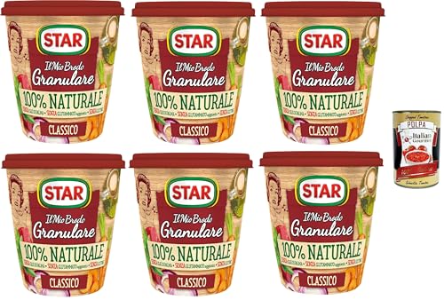 STAR Il Mio Brodo Granulare 100% Naturale Classico, 6x 150 g, reich an Geschmack, palmölfrei, Glutamatfrei, glutenfrei. Ideal zum Würzen Ihrer Rezepte + Italian Gourmet polpa 400g STAR Il Mio Brodo Granulare 100% Naturale Classico, 6x 150 g, reich an Geschmack, palmölfrei, Glutamatfrei, glutenfrei. Ideal zum Würzen Ihrer Rezepte + Italian Gourmet polpa 400g von Italian Gourmet E.R.
