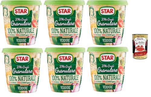 STAR Il Mio Brodo Granulare 100% Naturale Vegetale, 6x 150gr, reich an Geschmack, Palmöl ohne Glutamat, Gluten -frei. Hervorragend zum Geschmack Ihrer Rezepte + Italian Gourmet polpa 400g STAR Il Mio Brodo Granulare 100% Naturale Vegetale, 6x 150gr, reich an Geschmack, Palmöl ohne Glutamat, Gluten -frei. Hervorragend zum Geschmack Ihrer Rezepte + Italian Gourmet polpa 400g von Italian Gourmet E.R.