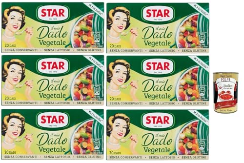 STAR il Mio Dado Vegetale, Mit 9 Gemüse, 20 Würfel, 6x 200 g, ohne Konservierungsstoffe, laktose -freier und glutenfrei. Ausgezeichneter Geschmack+ Italian Gourmet polpa 400g STAR il Mio Dado Vegetale, Mit 9 Gemüse, 20 Würfel, 6x 200 g, ohne Konservierungsstoffe, laktose -freier und glutenfrei. Ausgezeichneter Geschmack+ Italian Gourmet polpa 400g von Italian Gourmet E.R.