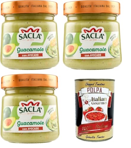 Saclà Salsa Guacamole Con Avocado Guacamolesauce mit Avocado 3x 212gr + Italian Gourmet polpa 400g Saclà Salsa Guacamole Con Avocado Guacamolesauce mit Avocado 3x 212gr + Italian Gourmet polpa 400g von Italian Gourmet E.R.