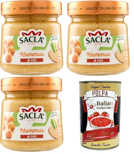 Saclà Salsa Hummus di Ceci Saclà Kichererbsen-Hummussauce 3x212gr + Italian Gourmet polpa 400g Saclà Salsa Hummus di Ceci Saclà Kichererbsen-Hummussauce 3x212gr + Italian Gourmet polpa 400g von Italian Gourmet E.R.