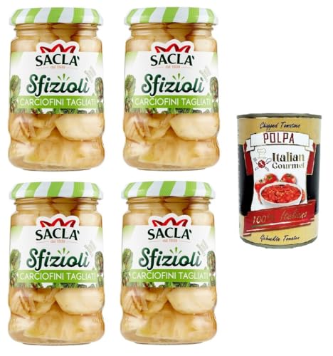Saclà Sfiziolì Carciofini Tagliati Geschnittene Artischocken 4x205 g+ Italian Gourmet polpa 400g Saclà Sfiziolì Carciofini Tagliati Geschnittene Artischocken 4x205 g+ Italian Gourmet polpa 400g von Italian Gourmet E.R.