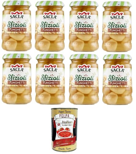 Saclà Sfiziolì Funghetti, Pilze, köstlicher süß-saurer Geschmack 8x205 g+ Italian Gourmet polpa 400g Saclà Sfiziolì Funghetti, Pilze, köstlicher süß-saurer Geschmack 8x205 g+ Italian Gourmet polpa 400g von Italian Gourmet E.R.