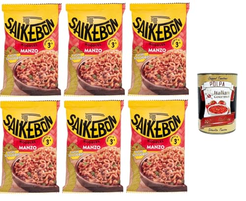 Saikebon- Noodles Orientali al Manzo Nudeln Orientalisches Rindfleisch 6x79gr + Italian Gourmet polpa 400g Saikebon- Noodles Orientali al Manzo Nudeln Orientalisches Rindfleisch 6x79gr + Italian Gourmet polpa 400g von Italian Gourmet E.R.