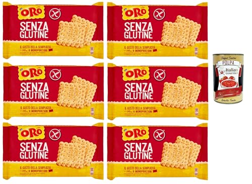 Saiwa Oro Biscotti , senza Glutine, Gluten -freie Kekse, gluten free biscuits, Ideal für ein glutenfreies Frühstück, 6x 200g + Italian Gourmet polpa 400g Saiwa Oro Biscotti , senza Glutine, Gluten -freie Kekse, gluten free biscuits, Ideal für ein glutenfreies Frühstück, 6x 200g + Italian Gourmet polpa 400g von Italian Gourmet E.R.