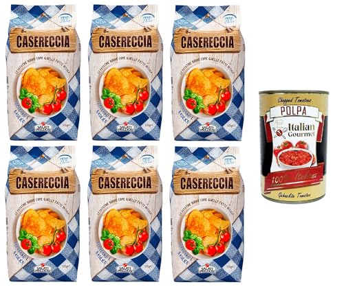 Salati Preziosi Casereccia Pomodoro e Basilico, patatine al gusto di Pomodoro e Basilico Chips mit Tomate und Basilikum 6x135gr +Italian Gourmet pelati 400gr Salati Preziosi Casereccia Pomodoro e Basilico, patatine al gusto di Pomodoro e Basilico Chips mit Tomate und Basilikum 6x135gr +Italian Gourmet pelati 400gr von Italian Gourmet E.R.