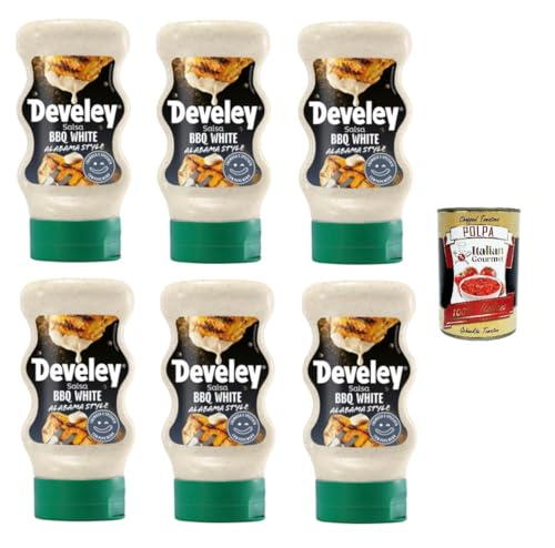 Salsa BBQ WHITE Alabama Style WEISSE BBQ-Sauce Cremig und würzig mit schwarzem Pfeffer 6x 250gr + Italian Gourmet Polpa 400g Salsa BBQ WHITE Alabama Style WEISSE BBQ-Sauce Cremig und würzig mit schwarzem Pfeffer 6x 250gr + Italian Gourmet Polpa 400g von Italian Gourmet E.R.
