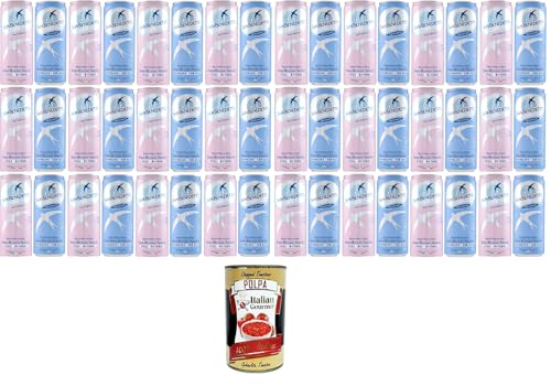 San Benedetto, Testpaket Natürliches & prickelndes Mineralwasser in Dosen, 48x330 ml, Reines und erfrischendes Getränk, Elegantes Design, Solide und Praktische Form+ Italian Gourmet polpa 400g San Benedetto, Testpaket Natürliches & prickelndes Mineralwasser in Dosen, 48x330 ml, Reines und erfrischendes Getränk, Elegantes Design, Solide und Praktische Form+ Italian Gourmet polpa 400g von Italian Gourmet E.R.
