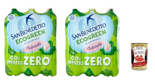 San Benedetto Acqua Minerale Naturale Natürliches Mineralwasser 2Lt Italienisches Ecogreen Wasser 12x 1Lt + Italian Gourmet polpa 400g San Benedetto Acqua Minerale Naturale Natürliches Mineralwasser 2Lt Italienisches Ecogreen Wasser 12x 1Lt + Italian Gourmet polpa 400g von Italian Gourmet E.R.