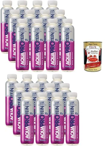 San Benedetto Acqua Protein Wasser, Zitronengras -Apfelproteingetränk,Alkoholfreies Getränk, Einweg-PET-Flasche 24x 400ml + Italian Gourmet polpa 400g San Benedetto Acqua Protein Wasser, Zitronengras -Apfelproteingetränk,Alkoholfreies Getränk, Einweg-PET-Flasche 24x 400ml + Italian Gourmet polpa 400g von Italian Gourmet E.R.