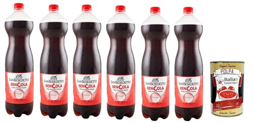 San Benedetto Ben Cola, erfrischend Koffeinhaltige Cola in Flaschen aus 100% recyceltem Material, cola soft frink, EINWEG 6x 1,5 Lt + Italian Gourmet polpa 400g San Benedetto Ben Cola, erfrischend Koffeinhaltige Cola in Flaschen aus 100% recyceltem Material, cola soft frink, EINWEG 6x 1,5 Lt + Italian Gourmet polpa 400g von Italian Gourmet E.R.
