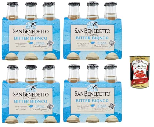 San Benedetto L'analcolico Bitter Bianco, weiß bitter Aperitif ohne Alkohol, Farblos, 24x 10cl + Italian Gourmet polpa 400g San Benedetto L'analcolico Bitter Bianco, weiß bitter Aperitif ohne Alkohol, Farblos, 24x 10cl + Italian Gourmet polpa 400g von Italian Gourmet E.R.