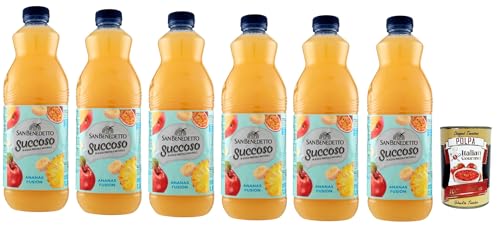 San Benedetto Succoso Ananas Fusion PET flasche 6x 1,5 Lt Fruchtsaft saft + Italian Gourmet polpa 400g San Benedetto Succoso Ananas Fusion PET flasche 6x 1,5 Lt Fruchtsaft saft + Italian Gourmet polpa 400g von Italian Gourmet E.R.