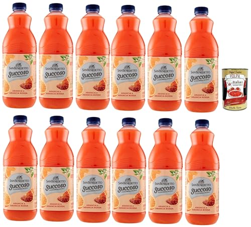 San Benedetto Succoso Arancia e Arancia Rossa PET flasche 12x 1,5 Lt, Orange und Blutorange Fruchtsaft saft, Orange fruit juice + Italian Gourmet polpa 400g San Benedetto Succoso Arancia e Arancia Rossa PET flasche 12x 1,5 Lt, Orange und Blutorange Fruchtsaft saft, Orange fruit juice + Italian Gourmet polpa 400g von Italian Gourmet E.R.