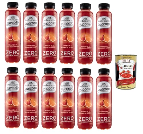 San Benedetto Succoso Zero Arancia e Arancia Rossa PET 12x 40cl, PET Orange und Blutorange ohne zucker Fruchtsaft saft, Orange juice sugar free + Italian Gourmet polpa 400g San Benedetto Succoso Zero Arancia e Arancia Rossa PET 12x 40cl, PET Orange und Blutorange ohne zucker Fruchtsaft saft, Orange juice sugar free + Italian Gourmet polpa 400g von Italian Gourmet E.R.