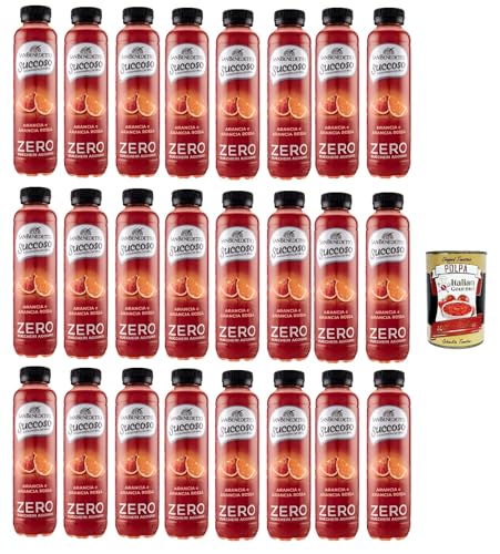 San Benedetto Succoso Zero Arancia e Arancia Rossa PET 24x 40cl, PET Orange und Blutorange ohne zucker Fruchtsaft saft, Orange juice sugar free + Italian Gourmet polpa 400g San Benedetto Succoso Zero Arancia e Arancia Rossa PET 24x 40cl, PET Orange und Blutorange ohne zucker Fruchtsaft saft, Orange juice sugar free + Italian Gourmet polpa 400g von Italian Gourmet E.R.