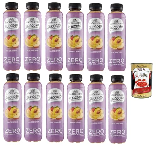 San Benedetto Succoso Zero Macedonia PET 12x 40cl, PET Mazedonien ohne zucker Fruchtsaft saft, Macedonia juice sugar free + Italian Gourmet polpa 400g San Benedetto Succoso Zero Macedonia PET 12x 40cl, PET Mazedonien ohne zucker Fruchtsaft saft, Macedonia juice sugar free + Italian Gourmet polpa 400g von Italian Gourmet E.R.