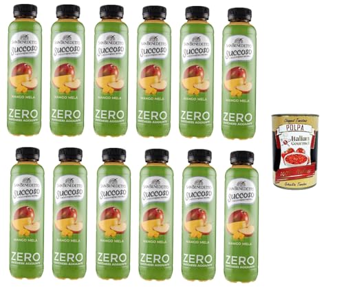 San Benedetto Succoso Zero Mango e Mela PET 12x 40cl, PET Mango und Apfel ohne zucker Fruchtsaft saft, Mango and apple juice sugar free + Italian Gourmet polpa 400g San Benedetto Succoso Zero Mango e Mela PET 12x 40cl, PET Mango und Apfel ohne zucker Fruchtsaft saft, Mango and apple juice sugar free + Italian Gourmet polpa 400g von Italian Gourmet E.R.