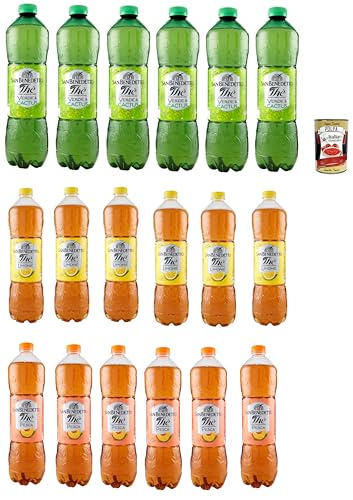 San Benedetto Testpaket, Thè Verde, limone und pesca 18x 1500ml, Eistee The' grüner Tee, zitrone und pfirsch PET Einweg, ice tea erfrischend + Italian Gourmet polpa 400g San Benedetto Testpaket, Thè Verde, limone und pesca 18x 1500ml, Eistee The' grüner Tee, zitrone und pfirsch PET Einweg, ice tea erfrischend + Italian Gourmet polpa 400g von Italian Gourmet E.R.