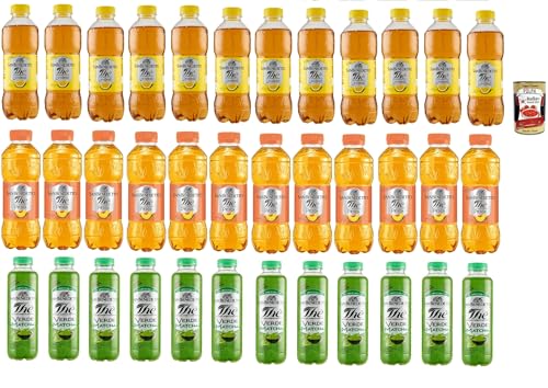 San Benedetto Testpaket, Thè Verde, limone und pesca 24x 500ml, 12x400ml Eistee The' grüner Tee, zitrone und pfirsch PET Einweg, ice tea erfrischend + Italian Gourmet polpa 400g San Benedetto Testpaket, Thè Verde, limone und pesca 24x 500ml, 12x400ml Eistee The' grüner Tee, zitrone und pfirsch PET Einweg, ice tea erfrischend + Italian Gourmet polpa 400g von Italian Gourmet E.R.
