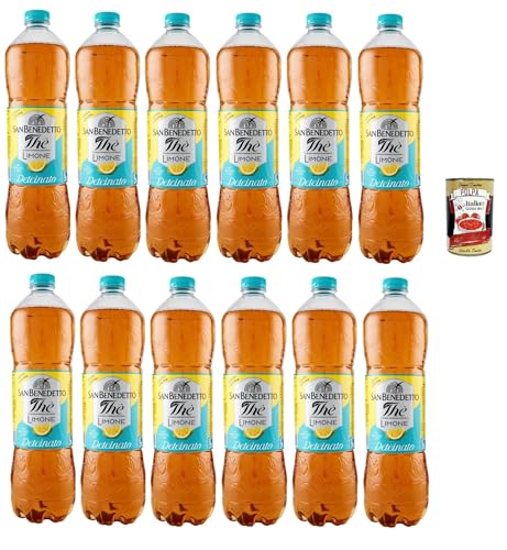 San Benedetto Thè Deteinato Limone 12x 1,5 L, entkoffeiniert Eistee The' Zitrone PET Einweg, ice tea erfrischend, Ohne Konservierungsstoffe und künstliche Farbstoffe + Italian Gourmet polpa 400g San Benedetto Thè Deteinato Limone 12x 1,5 L, entkoffeiniert Eistee The' Zitrone PET Einweg, ice tea erfrischend, Ohne Konservierungsstoffe und künstliche Farbstoffe + Italian Gourmet polpa 400g von Italian Gourmet E.R.