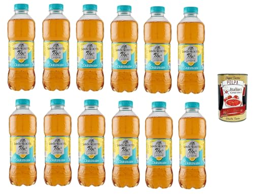 San Benedetto Thè Deteinato Limone 12x 500ml, entkoffeiniert Eistee The' Zitrone PET Einweg, ice tea erfrischend, Ohne Konservierungsstoffe und künstliche Farbstoffe + Italian Gourmet polpa 400g San Benedetto Thè Deteinato Limone 12x 500ml, entkoffeiniert Eistee The' Zitrone PET Einweg, ice tea erfrischend, Ohne Konservierungsstoffe und künstliche Farbstoffe + Italian Gourmet polpa 400g von Italian Gourmet E.R.
