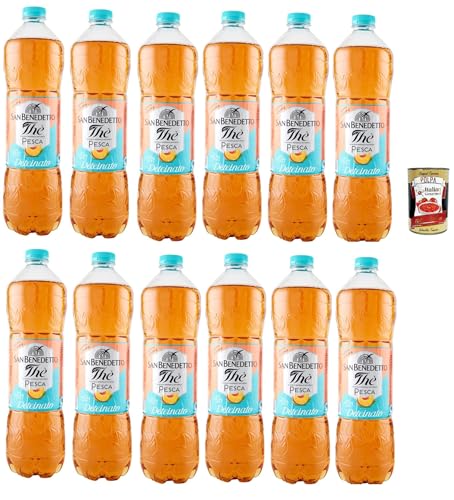 San Benedetto Thè Deteinato Pesca 12x 1,5 L, entkoffeiniert Eistee The' Pfirsch PET Einweg, ice tea erfrischend, Ohne Konservierungsstoffe und künstliche Farbstoffe + Italian Gourmet polpa 400g San Benedetto Thè Deteinato Pesca 12x 1,5 L, entkoffeiniert Eistee The' Pfirsch PET Einweg, ice tea erfrischend, Ohne Konservierungsstoffe und künstliche Farbstoffe + Italian Gourmet polpa 400g von Italian Gourmet E.R.