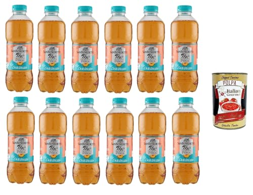 San Benedetto Thè Deteinato Pesca 12x 500ml, entkoffeiniert Eistee The' Pfirsch PET Einweg, ice tea erfrischend, Ohne Konservierungsstoffe und künstliche Farbstoffe + Italian Gourmet polpa 400g San Benedetto Thè Deteinato Pesca 12x 500ml, entkoffeiniert Eistee The' Pfirsch PET Einweg, ice tea erfrischend, Ohne Konservierungsstoffe und künstliche Farbstoffe + Italian Gourmet polpa 400g von Italian Gourmet E.R.