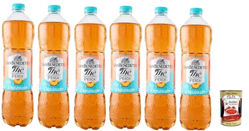 San Benedetto Thè Deteinato Pesca 6x 1,5 L, entkoffeiniert Eistee The' Pfirsch PET Einweg, ice tea erfrischend, Ohne Konservierungsstoffe und künstliche Farbstoffe + Italian Gourmet polpa 400g San Benedetto Thè Deteinato Pesca 6x 1,5 L, entkoffeiniert Eistee The' Pfirsch PET Einweg, ice tea erfrischend, Ohne Konservierungsstoffe und künstliche Farbstoffe + Italian Gourmet polpa 400g von Italian Gourmet E.R.