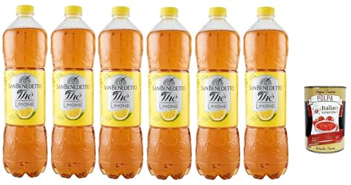 San Benedetto Thè Limone 6x 1,5 L, Eistee The' Zitrone PET Einweg, ice tea erfrischend, Ohne Konservierungsstoffe und künstliche Farbstoffe + Italian Gourmet polpa 400g San Benedetto Thè Limone 6x 1,5 L, Eistee The' Zitrone PET Einweg, ice tea erfrischend, Ohne Konservierungsstoffe und künstliche Farbstoffe + Italian Gourmet polpa 400g von Italian Gourmet E.R.