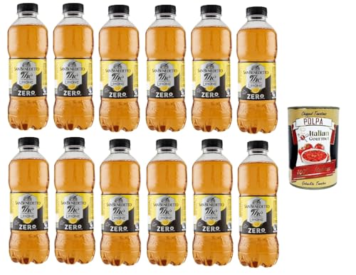 San Benedetto Thè Limone zero 12x 500ml, Eistee The' Zitrone ohne Zucker PET Einweg, ice tea erfrischend, Ohne Konservierungsstoffe und künstliche Farbstoffe + Italian Gourmet polpa 400g San Benedetto Thè Limone zero 12x 500ml, Eistee The' Zitrone ohne Zucker PET Einweg, ice tea erfrischend, Ohne Konservierungsstoffe und künstliche Farbstoffe + Italian Gourmet polpa 400g von Italian Gourmet E.R.