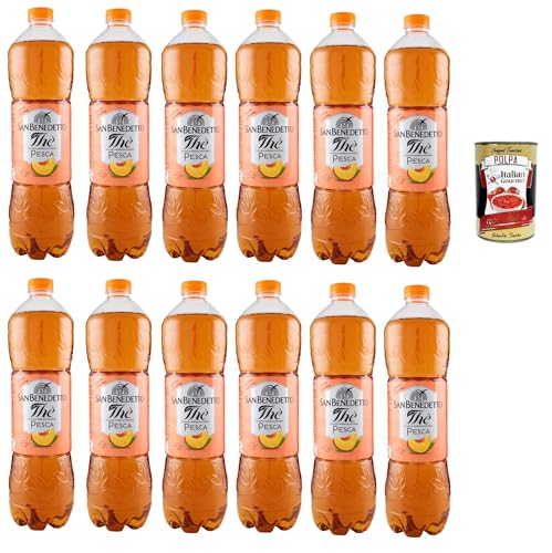 San Benedetto Thè Pesca 12x 1,5 L, Eistee The' Pfirsich PET Einweg, ice tea erfrischend, Ohne Konservierungsstoffe und künstliche Farbstoffe + Italian Gourmet polpa 400g San Benedetto Thè Pesca 12x 1,5 L, Eistee The' Pfirsich PET Einweg, ice tea erfrischend, Ohne Konservierungsstoffe und künstliche Farbstoffe + Italian Gourmet polpa 400g von Italian Gourmet E.R.