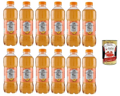 San Benedetto Thè Pesca 12x 500ml, Eistee The' Pfirsich PET Einweg, ice tea erfrischend, Ohne Konservierungsstoffe und künstliche Farbstoffe + Italian Gourmet polpa 400g San Benedetto Thè Pesca 12x 500ml, Eistee The' Pfirsich PET Einweg, ice tea erfrischend, Ohne Konservierungsstoffe und künstliche Farbstoffe + Italian Gourmet polpa 400g von Italian Gourmet E.R.
