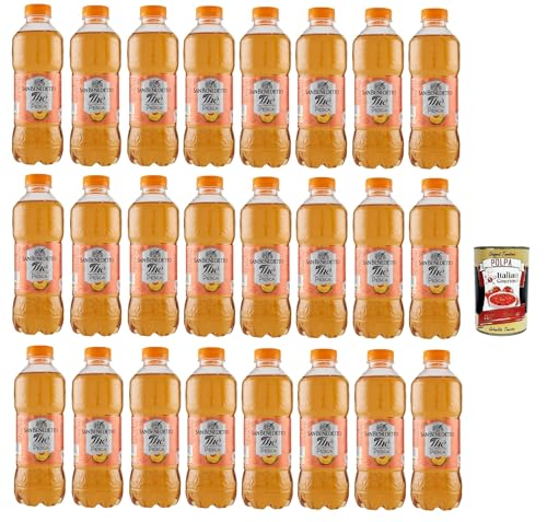 San Benedetto Thè Pesca 24x 500ml, Eistee The' Pfirsich PET Einweg, ice tea erfrischend, Ohne Konservierungsstoffe und künstliche Farbstoffe + Italian Gourmet polpa 400g San Benedetto Thè Pesca 24x 500ml, Eistee The' Pfirsich PET Einweg, ice tea erfrischend, Ohne Konservierungsstoffe und künstliche Farbstoffe + Italian Gourmet polpa 400g von Italian Gourmet E.R.