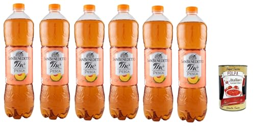 San Benedetto Thè Pesca 6x 1,5 L, Eistee The' Pfirsich PET Einweg, ice tea erfrischend, Ohne Konservierungsstoffe und künstliche Farbstoffe + Italian Gourmet polpa 400g San Benedetto Thè Pesca 6x 1,5 L, Eistee The' Pfirsich PET Einweg, ice tea erfrischend, Ohne Konservierungsstoffe und künstliche Farbstoffe + Italian Gourmet polpa 400g von Italian Gourmet E.R.