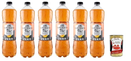 San Benedetto Thè Pesca zero 6x 1,5 L, Eistee The' Pfirsich ohne Zucker PET Einweg, ice tea erfrischend, Ohne Konservierungsstoffe und künstliche Farbstoffe + Italian Gourmet polpa 400g San Benedetto Thè Pesca zero 6x 1,5 L, Eistee The' Pfirsich ohne Zucker PET Einweg, ice tea erfrischend, Ohne Konservierungsstoffe und künstliche Farbstoffe + Italian Gourmet polpa 400g von Italian Gourmet E.R.
