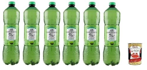 San Benedetto Thè Verde & Matcha 6x 1,5Lt, Eistee The' grüner Tee und Kaktus PET Einweg, ice tea erfrischend, Ohne Konservierungsstoffe und künstliche Farbstoffe + Italian Gourmet polpa 400g San Benedetto Thè Verde & Matcha 6x 1,5Lt, Eistee The' grüner Tee und Kaktus PET Einweg, ice tea erfrischend, Ohne Konservierungsstoffe und künstliche Farbstoffe + Italian Gourmet polpa 400g von Italian Gourmet E.R.