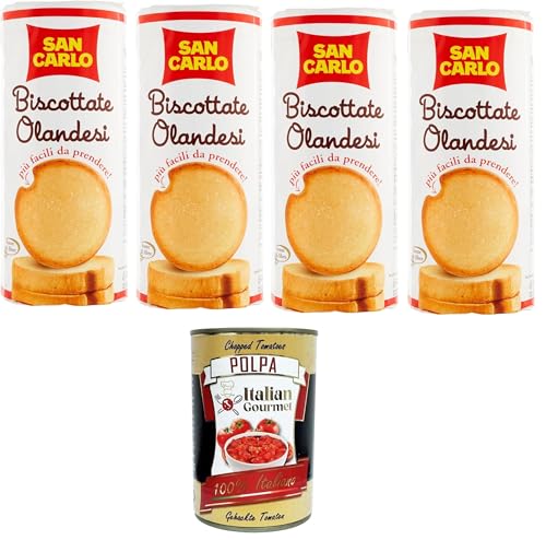 San Carlo Biscottate Olandesi, più facili da prendere Holländische Kekse, einfacher zu verzehren, 4x125g+ Italian Gourmet polpa 400g San Carlo Biscottate Olandesi, più facili da prendere Holländische Kekse, einfacher zu verzehren, 4x125g+ Italian Gourmet polpa 400g von Italian Gourmet E.R.