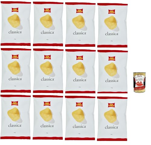 San Carlo Classica Chips Patatine Kartoffelchips gesalzen 12x 190g Kartoffel chips + Italian Gourmet polpa 400g San Carlo Classica Chips Patatine Kartoffelchips gesalzen 12x 190g Kartoffel chips + Italian Gourmet polpa 400g von Italian Gourmet E.R.