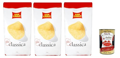 San Carlo Classica Chips Patatine Kartoffelchips gesalzen 3x 450g Kartoffel chips + Italian Gourmet polpa 400g San Carlo Classica Chips Patatine Kartoffelchips gesalzen 3x 450g Kartoffel chips + Italian Gourmet polpa 400g von Italian Gourmet E.R.