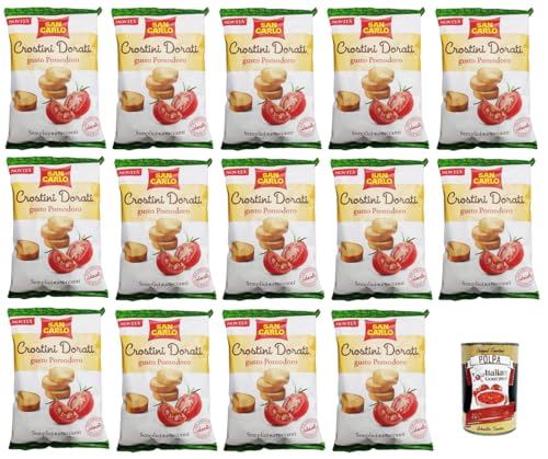 San Carlo Crostini Dorati Flavour mit Tomatengeschmack 14x 75gr + Italian Gourmet polpa 400g San Carlo Crostini Dorati Flavour mit Tomatengeschmack 14x 75gr + Italian Gourmet polpa 400g von Italian Gourmet E.R.