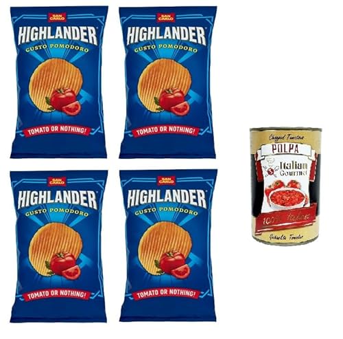 San Carlo Highlander Tomato or nothing Patatine Kartoffelchips Tomaten Chips 4x130g + Italian Gourmet polpa 400g San Carlo Highlander Tomato or nothing Patatine Kartoffelchips Tomaten Chips 4x130g + Italian Gourmet polpa 400g von Italian Gourmet E.R.
