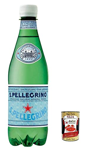 San Pellegrino Sprudelwasser in der Flasche 24 x 500 ml + Italian Gourmet Polpa 400g von Italian Gourmet E.R.